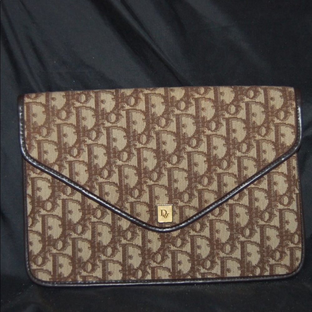 Vintage Dior Oblique Clutch Authentic - Picture 8 of 8